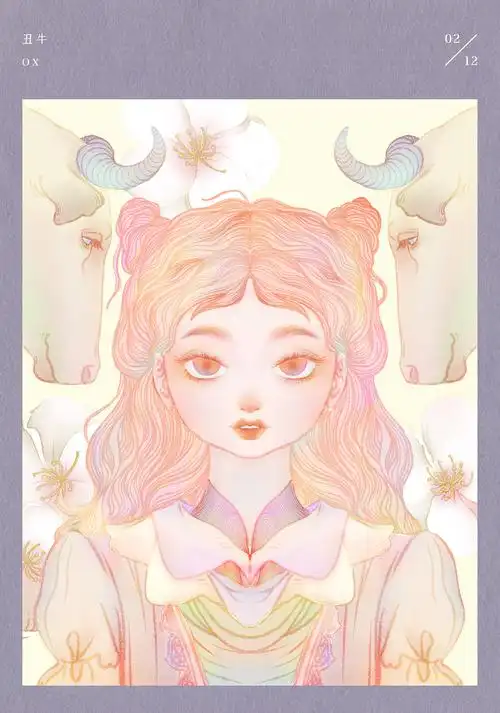 生肖少女十二生肖插画