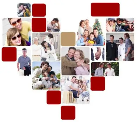 怎么用照片拼出来心形