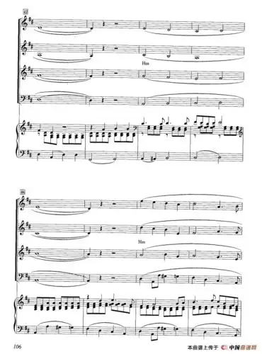 致音乐 (正谱 合唱) 外国曲谱