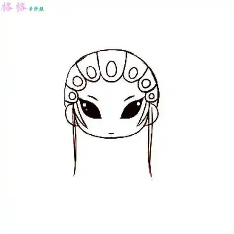 q版儿童戏曲人物简笔画教程