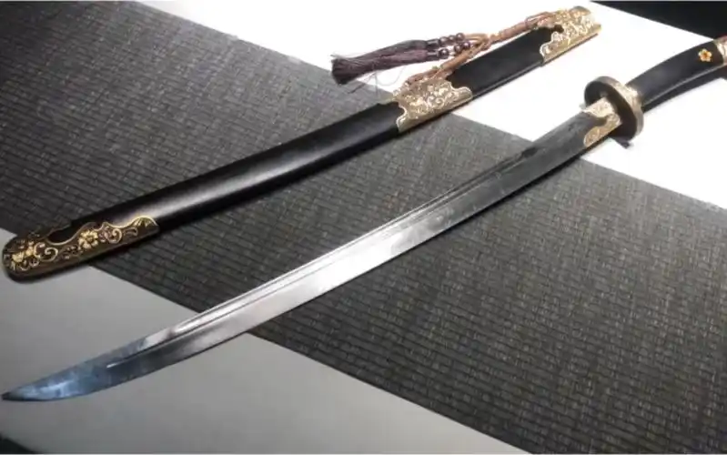 手工锻打百炼花纹钢石洗工艺清刀雁翎刀绣春刀