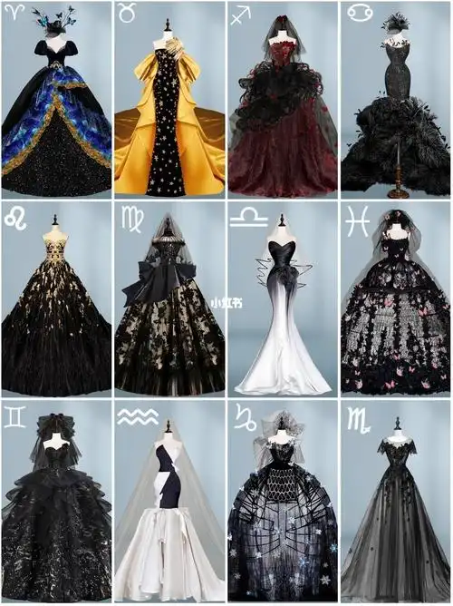暗夜女王75十二星座专属黑婚纱63