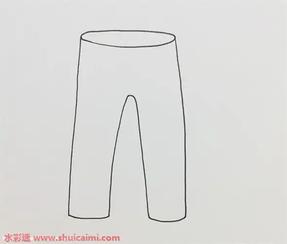 牛仔裤简笔画怎么画图片彩色