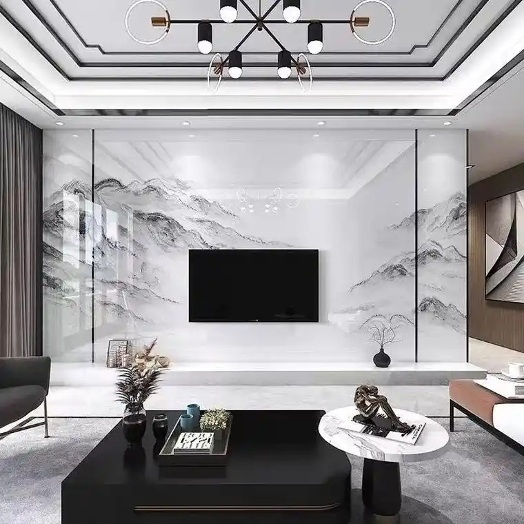 竹木纤维集成墙板电视背景墙新款现代客厅中