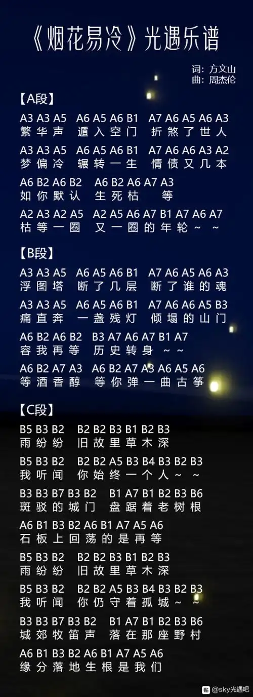 光遇琴谱大全琴谱数字版简谱大全
