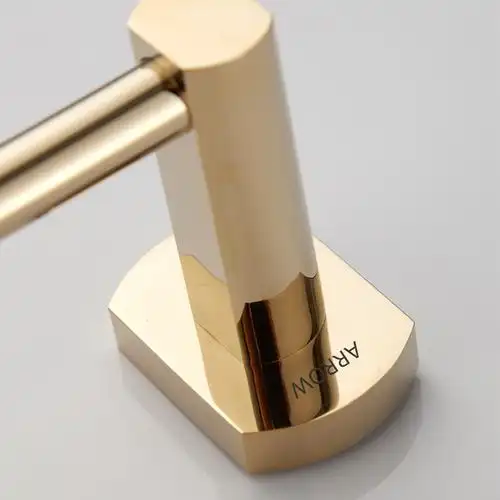 toto全铜金色毛巾杆加长浴巾架免打孔双杆浴室酒店置物架五金挂件40cm