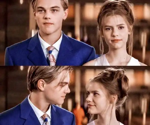 小李子在剧中饰演帅气的罗密欧,爱上了朱丽叶,可是二人的结局以结局