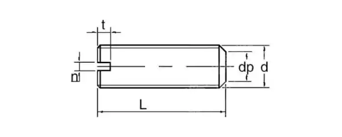 304不锈钢一字平端紧定螺钉 开槽无头螺丝