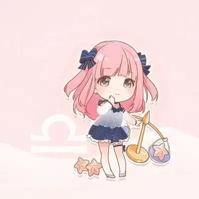 简笔画星座头像座星座-天平座星座头像十二星座壁纸天秤座绘画女生