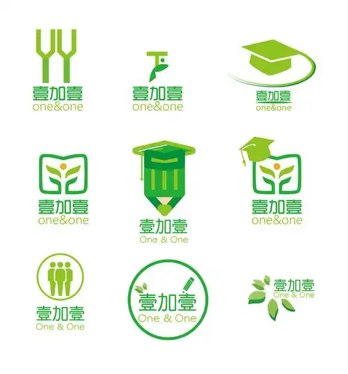 壹加壹教育logo设计|平面|标志|不柔软的爱哭鬼 - 原创作品 - 站酷