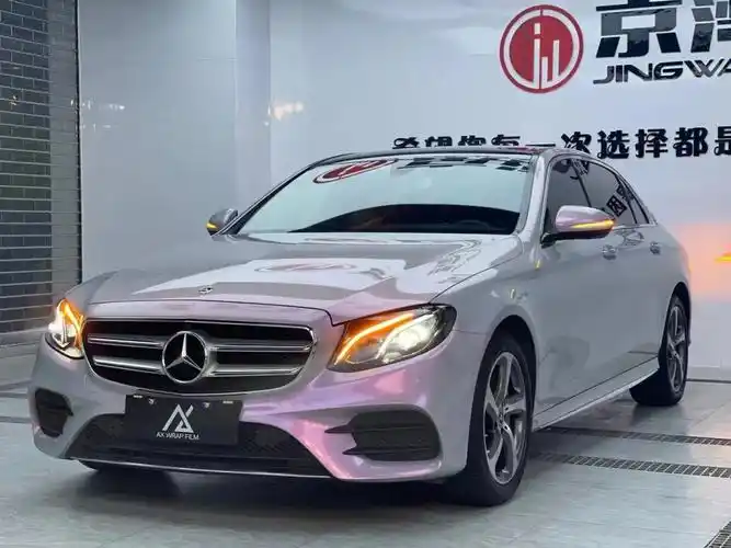 奔驰e300改色梦幻灰
