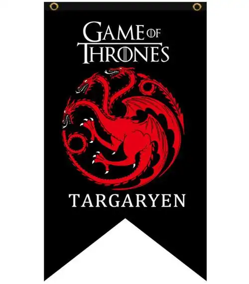 权利的游戏九大家族大旗帜冰与火之歌旗帜装饰旗a料双角单面印花
