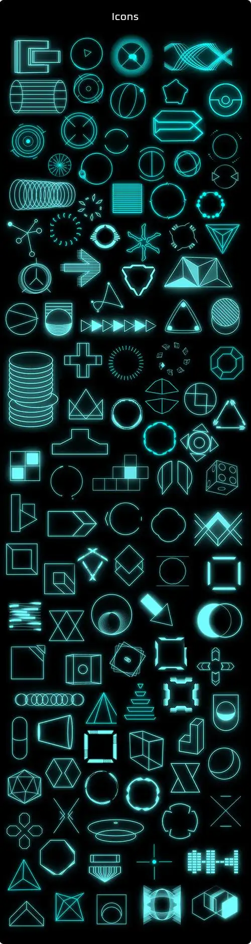 潮流炫酷未来科幻赛博朋克风hud元素信息边框设计ae视频模板素材cyber