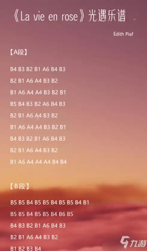 光遇高音钢琴琴谱一览