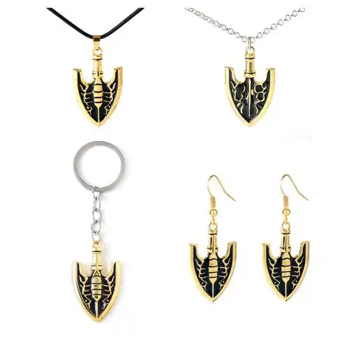 动漫jojo的奇妙冒险石之海替身之箭虫箭项链金色箭头钥匙扣挂件