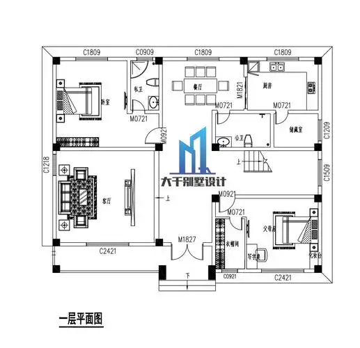 两层简欧别墅 拱形窗户设计 布局设计合理 - 乡村住宅在线