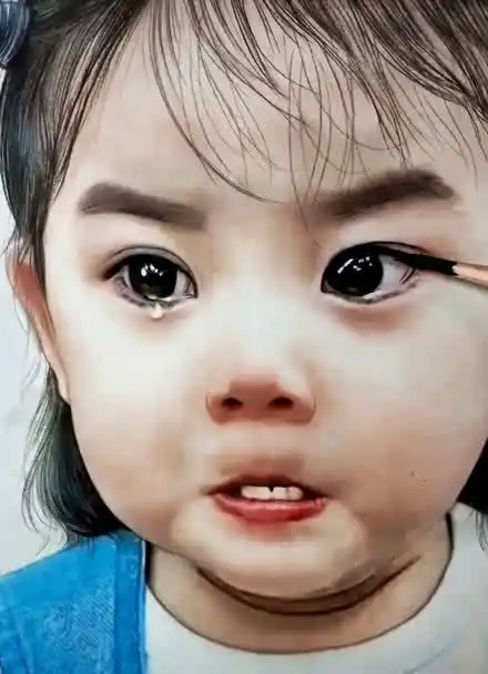 咬牙切齿的小女孩?您觉得画的像吗?