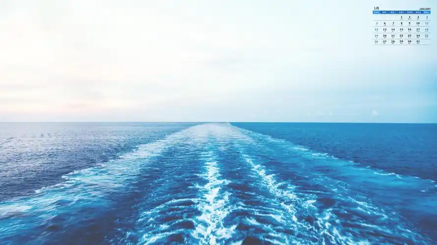 2020年1月大海迷人景色日历