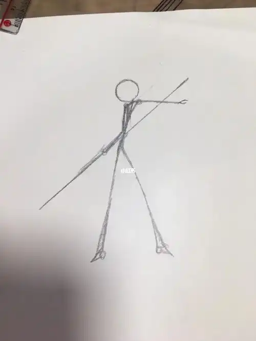 浅浅的画一个简简单单的火柴人赵云