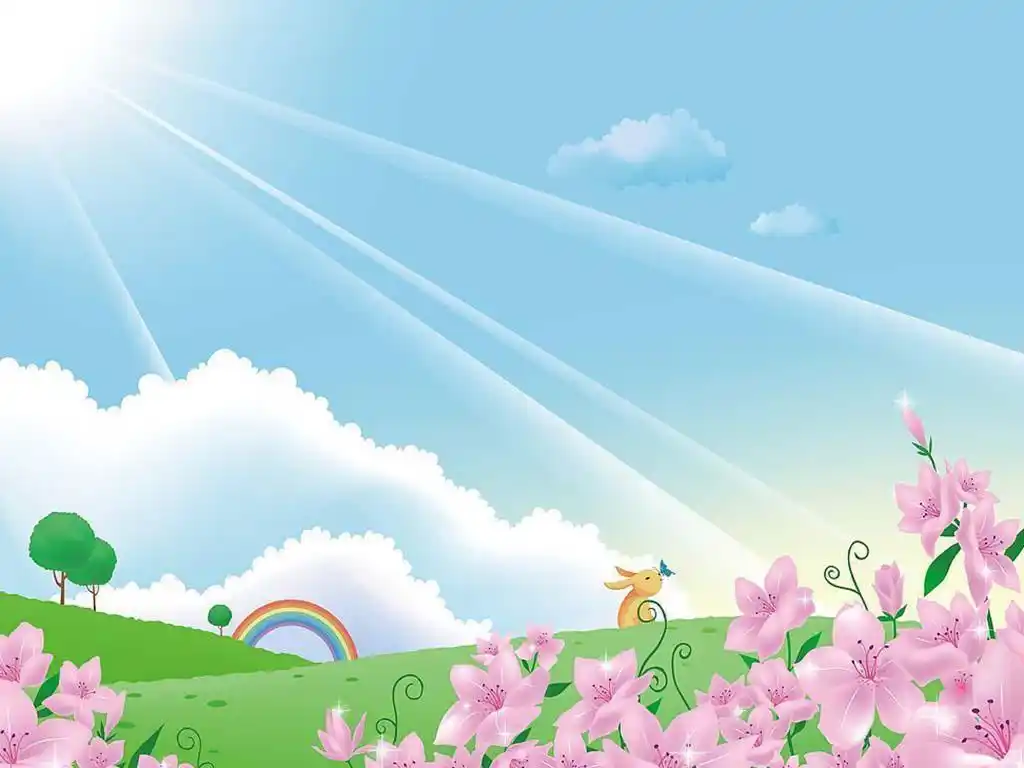 阳光卡通桌面壁纸