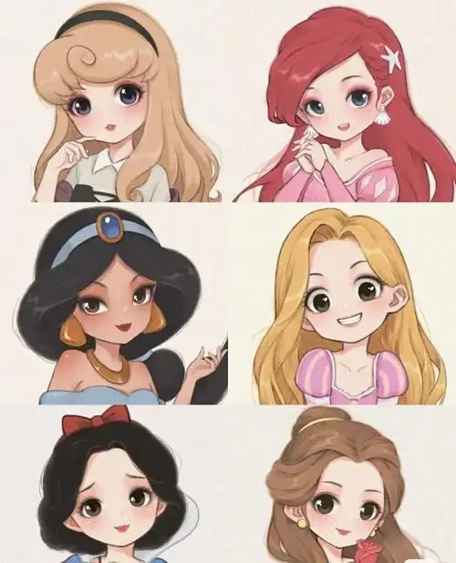 迪士尼公主合集来你的闺蜜来当头像