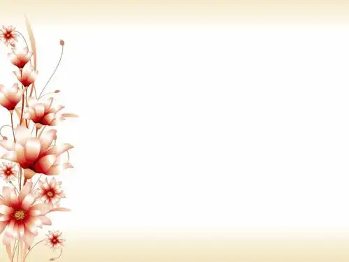 插画花朵背景的艺术幻灯片背景图片,ppt模板,素材免费下载