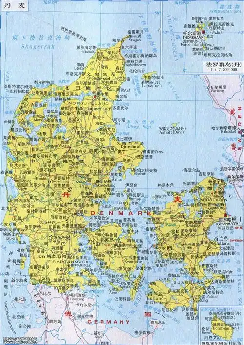 丹麦地图(新版)