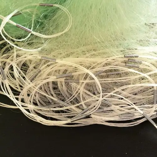 三层沉网粘网进口绿丝鱼网渔网拦河网加重加粗网急流网鲫鱼草鱼大