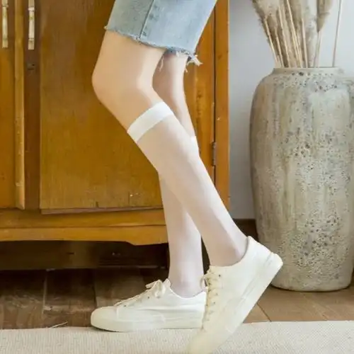 攻速袜暴过膝jk袜子筒袜瘦腿薄款日短袜