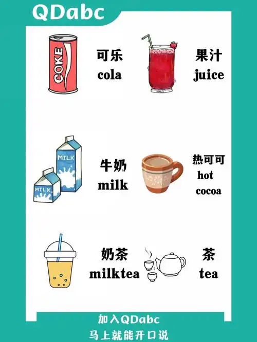 今日分享|这些生活中常见的饮品,你会说吗_英语_教育_外教_韩国_英语