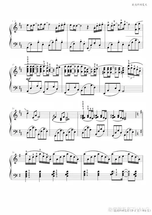 summer钢琴谱,菊次郎的夏天钢琴谱 百听不厌,超级喜欢的钢琴曲.