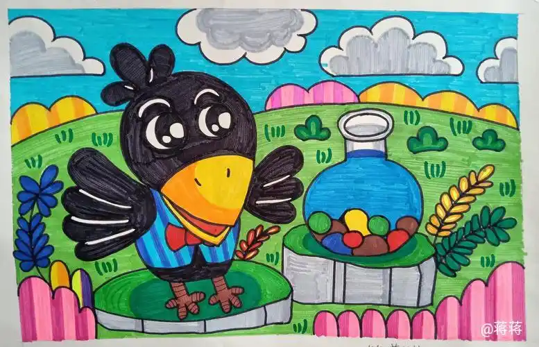 笔画童话故事青蛙和大雁青蛙的故事简笔画连环画乌鸦喝水简笔画儿童画