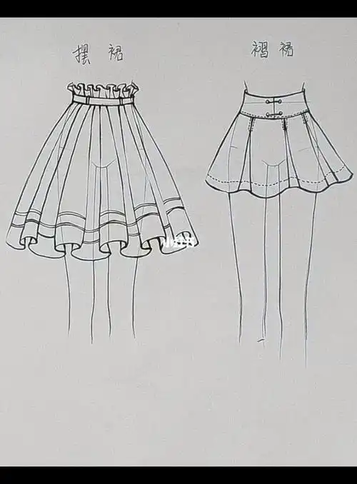 服装设计裙子款式图