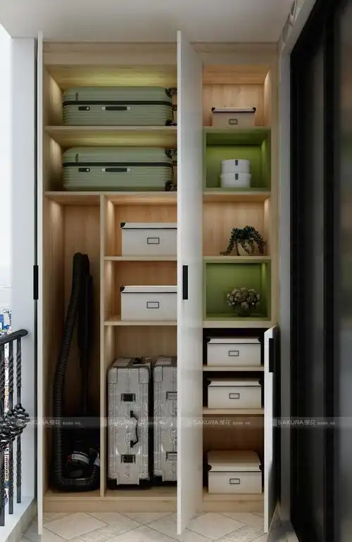 阳台储物柜打开