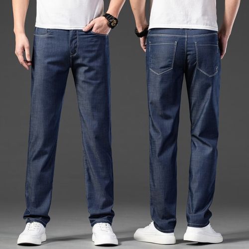 加兰特galanet 高端冰丝牛仔裤男夏季薄款男裤宽松直筒天丝休闲裤子男