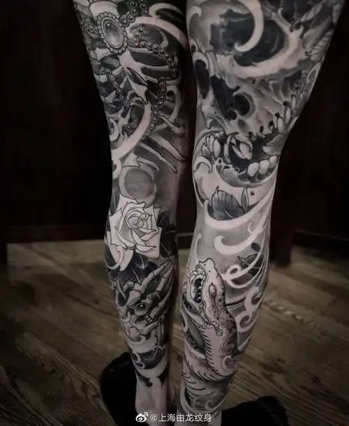 传统花腿纹身图案