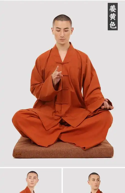 衣服成人僧服短褂套装男春秋季厚冬季加绒棉麻居士服罗汉和尚服女僧衣