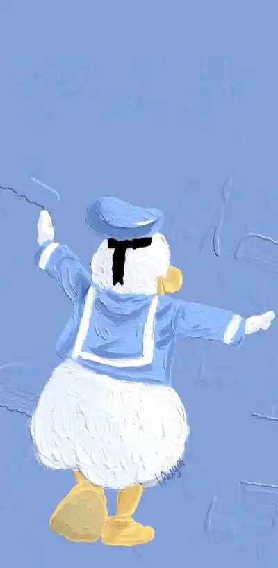 微博原创画师@laugai 迪士尼 唐老鸭壁纸搬运出处见水印禁商用 二改.