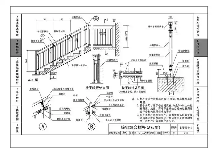 15j403-1:楼梯 栏杆 栏板(一)-中国建筑标准设计网