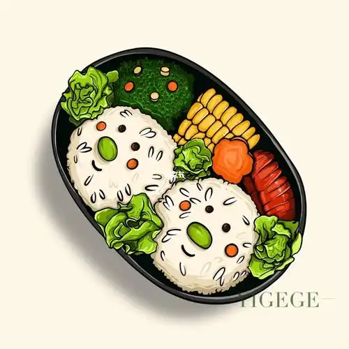 可可爱爱的便当手绘