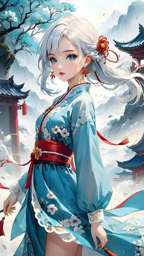 8k手机壁纸,你有没有觉得白发比较好看呢