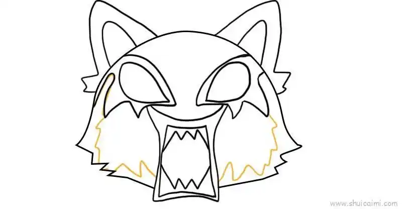 狼头儿童画怎么画 狼头简笔画步骤