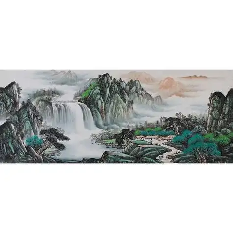 横幅山水画图片大全 六尺横幅山水画图片大全