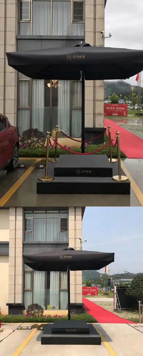 保安站岗台物业岗亭售楼处部形象岗门卫礼宾 治安执勤移动岗亭伞 深