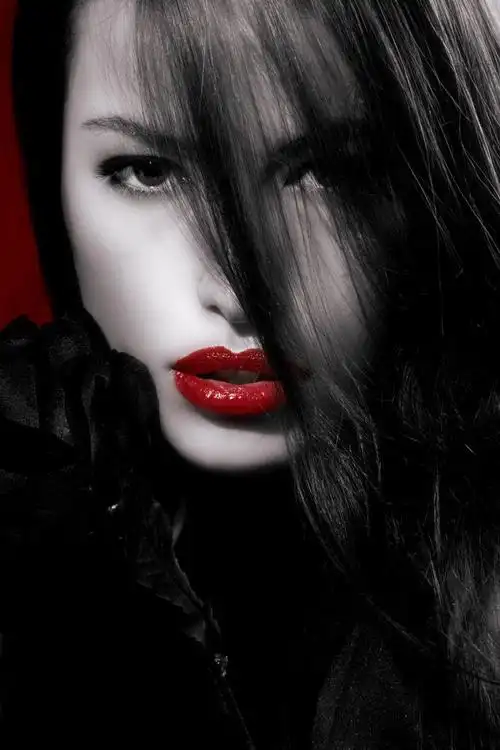 红色的美女嘴唇