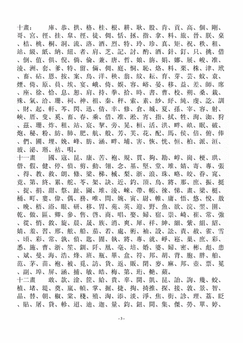 按照康熙字典整理繁体字大全doc6页