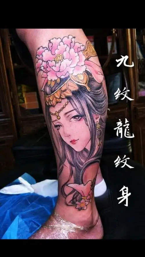 艺伎 貂蝉_纹身图案手稿图片_郭鑫的纹身作品集