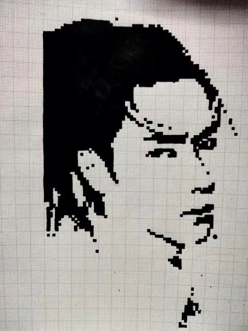 临摹像素画day45酷盖王一博附步骤图