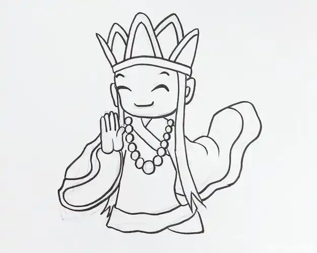 唐僧和菩萨的头像简笔画