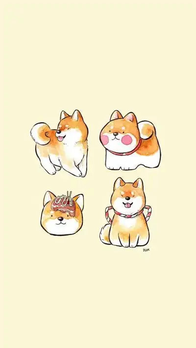 柴犬狗狗简笔画